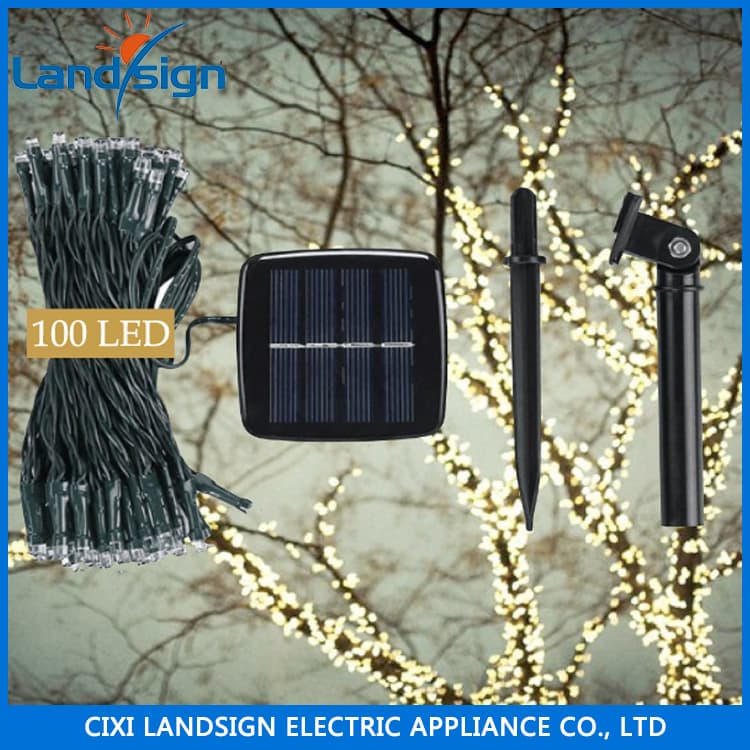 solar panel decorative outdoor christmas led tree light
